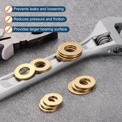 M2 Brass Flat Washer, 200 Pcs 2Mm ID 5Mm OD 0.4Mm Thick Metric Washers Metal Sea