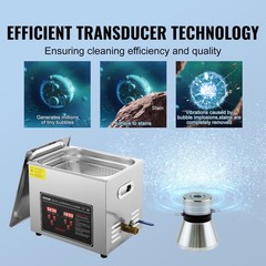 VEVOR 10L Ultrasonic Cleaner with Timer Heating Machine Digital Sonic Cleaner