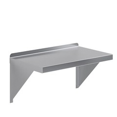 14 in. x 24 in. Stainless Steel Wall Shelf With Squared Edge