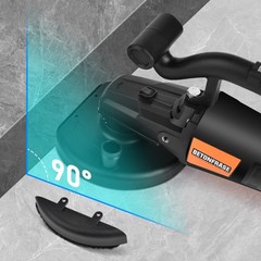 7” Concrete Floor Grinder Set Long Handle 3800W Floor Polisher 6 Gears 6000RPM