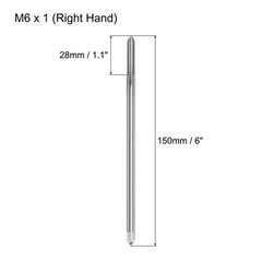 Metric Thread Tap M6 x 1 H2 150mm Extra Long Straight Flute Tapping Tool