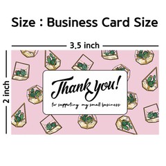 Thank You Cards Small Business (3.5 x 2 Inches – 100 pcs, 300GSM) by Modern 5th