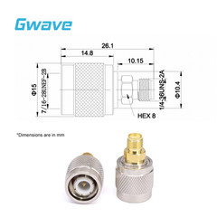 TNC Male to SMA Female Adapter, DC – 3GHz