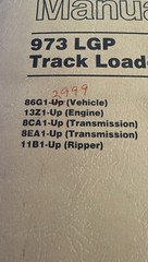 CAT Caterpillar 973 LGP Loader 86G1-2999 Parts Manual, 1991 OEM