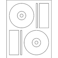Wing OFFICE Premium Media CD/DVD Labels Matte Memorex Core Self Adhesive 4 5/8″