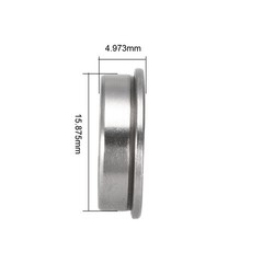 10PCS FR4ZZ Flange Ball Bearing Double Shielded GCr15 Chrome 1/4″x5/8″x0.196″