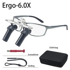 48° Ergo Dental Loupes 4X 5X 6X Magnifier Glass Adjustable