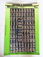 NEW Hy-Ko Products Vinyl Numbers and Letters 1” High – Self Adhesive MM-2 / NOS