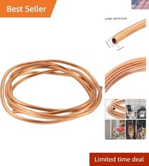 Durable 13/64″ OD Copper Refrigeration Tubing, 6.5 Ft Length for Reliability