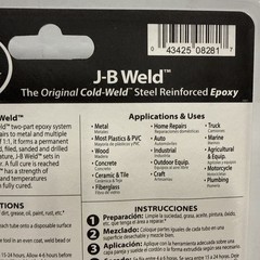 J-B Weld Steel Reinforced Epoxy 8281 Professional Size, Steel and Hardener 5oz