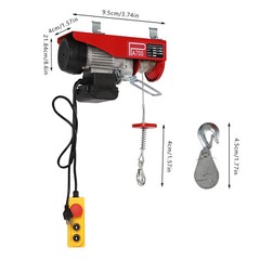 Electric Hoist PA700 1543lbs Lift with Wired Remote Control 110V