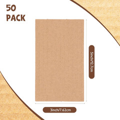 50 Pack Corrugated Cardboard Sheets 5x3in, Flat Inserts for Shipping