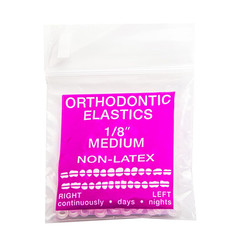 Orthodontic Elastics 3/16 Medium 4.5Oz 100 Pack Intraoral Elastic Bands Latex Fr