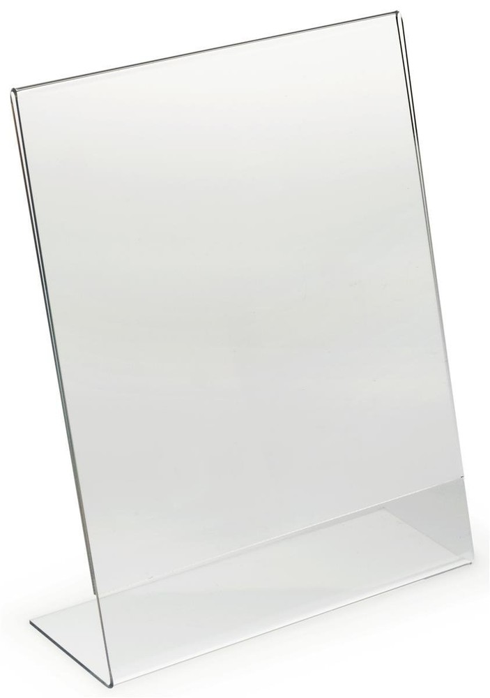 Dazzling Displays 5 Acrylic 8.5″ x 11″ Slanted Picture Frame Holders