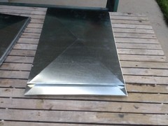 SUPPLY AIR DUCT PLENUM 24 X 24 X 35 1/2 LONG GALVANIZED STEEL 26 GAUGE