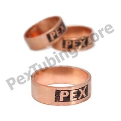 (100) 3/4″ PEX Copper Crimp Rings