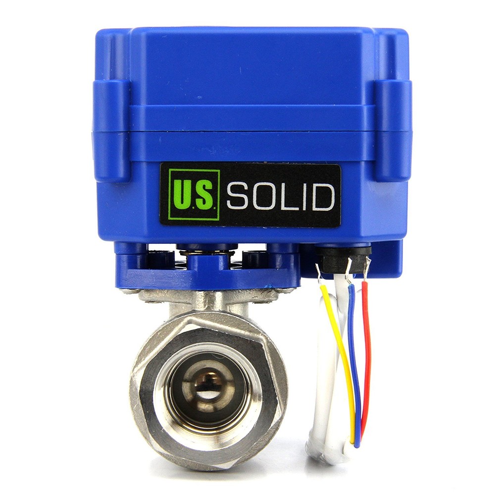 U.S. Solid 1/4″ NPT Motorized Ball Valve 9V 12V 24V AC/DC 3-Wire SS304