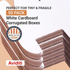 Corrugated Mailing Mailer Boxes Small 4″ x 3″ x 2″ (50 Pack) Cardboard Shippi…