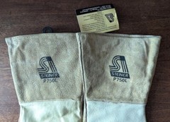 Steiner P750-L Welding Gloves, Gauntlet Cuff, Straight Thumb, Leather, READ