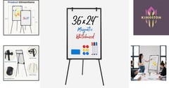 Durable Magnetic Dry Erase Board 36″x24″ with Stand – Ideal for Office & School