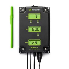 Milwaukee MC810US MAX pH/TDS/Temp Monitor for USA 110V for Hydroponics,