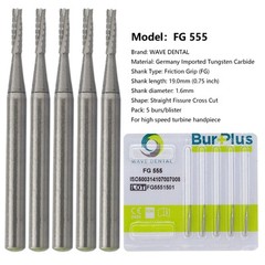 Wave Dental Burs FG 557 557L 558 Tungsten Carbide Burr High Speed Friction Grip