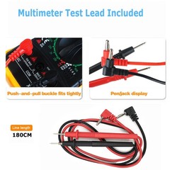 Digital Multimeter LCD Voltmeter Ammeter Ohmmeter Volt AC DC Tester Leads Meter