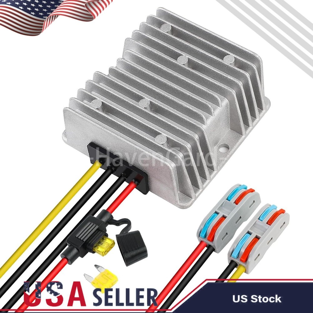 20A 240W DC 18V 20V 24V 36V 48V to 12V Step Down Voltage Converter with Fuse