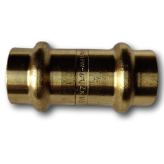 5 Pieces 1/2″ Press Coupling, Press Fit, Lead Free Brass