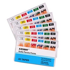 5 X Root Canal Dental Gutta Percha Points Endodontics 15#-40# 120Pcs/Pack