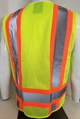 FX HIGH VISIBILITY Surveyor Two Tone Safety Vest Solid front & Mesh back