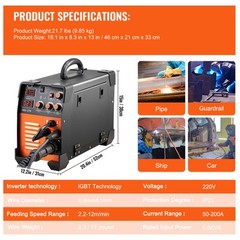Mig Welder Welding Machine 270A MIG MMA TIG 3 In 1 Welder Combo 110V/220V