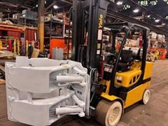 12,000 POUND YALE GLC120SVX PAPER ROLL CLAMP TRUCK FORKLIFT W/ CASCADE CLAMP ’18