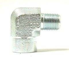 1/8″ Male NPTF x 1/8″ Female NPTF 90° Elbow Plated Steel Hydraulic <5502-02-02