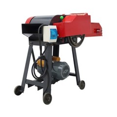 4-Blades Corn Straw Chaff Hay Cutter Pulverizer w/Belt Conveyor 220V 400-800kg/h