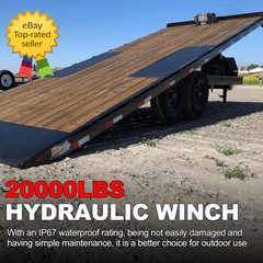 20000LBS Hydraulic Winch,Steel Cable 1/2IN X 78Ft,Gear Ratio:36/1 Hydraulic Moto
