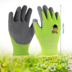 3 Pairs Gardening Gloves for Kids 24 Years, Kids Work Gloves with Late…