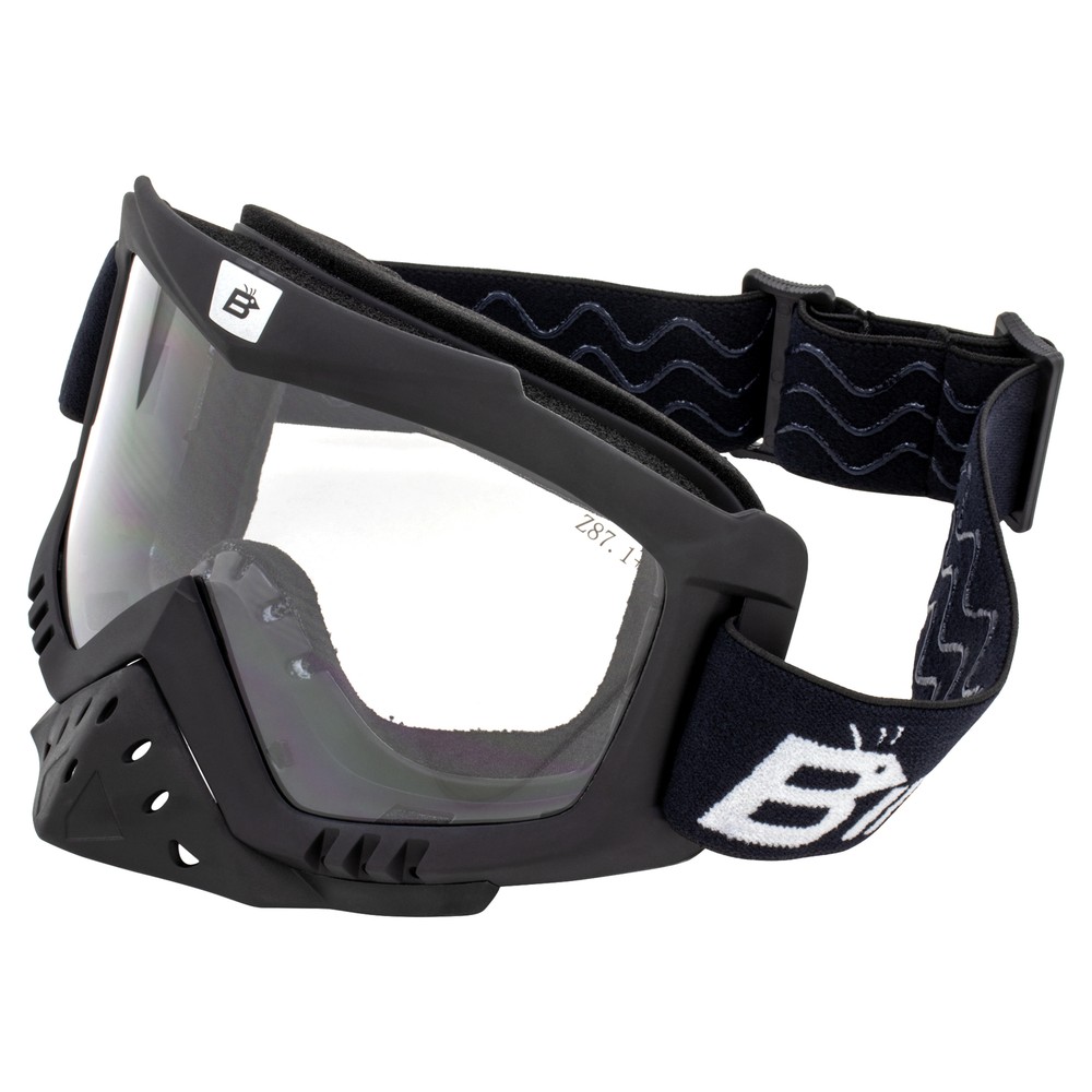Birdz Eyewear Toucan Padded Goggles Detachable Nose Guard Clear Anti-Fog Lenses