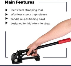 IDL Packaging Portable 1/2″ x 200′ Steel Strapping Kit, 1100 lbs Break Strength