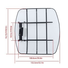 For ROPS 52″ X 52″ White Tuff Top Tractor & Mower Canopy 2″ x 2″ or 2″ x 3″