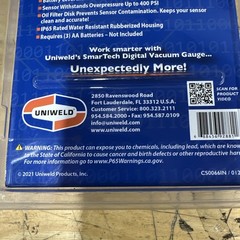 Uniweld Digital Vacuum Gauge & 1/4″ x 1/4″ Female Adapter