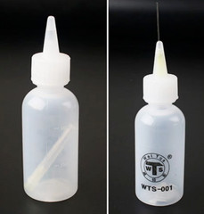 Needle Pump Dispenser Plastic Bottle 50ml+100mlAlcohol Flux Acetone USAShip x2