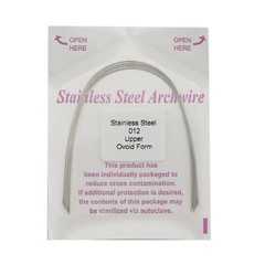 Dental Orthodontic Arch Wires Stainless Steel Round Ovoid Form Upper Lower 012
