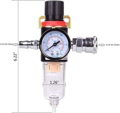 Efficient 1/4″ BSP Air Filter & Regulator – Maximum 130 PSI & Easy Installation