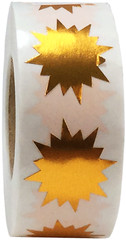 Color Coding Burst Labels Starburst Design | 1″ Inch | 500 Pack | Pick One Color
