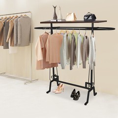 Clothing Display Stand, Clothing Rack, Commercial Clothes Hanging Rack Black