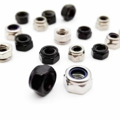 Black Stainless Steel Nylon Lock Nut M2 M2.5 M3 M4 M5 M6 M8 M10 M12 M14 M16