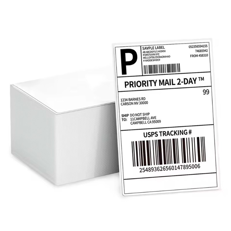 1000 4″x6″ Fanfold Direct Thermal Shipping Labels Perforated for Zebra & Rollo