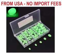 100pcs Soft Plastic Luminous Glow Fishing Beads, Beads Round Beads Fishing Lures
