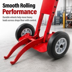 Grate Lifter Trolley Heavy Duty Floor Grate Removal Tool with 8″ Air Wheels
